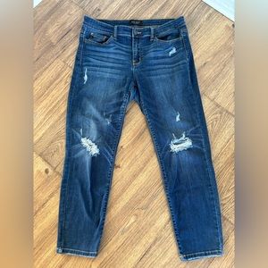 JUDY BLUE Relaxed Jeans Women Sz 15/32 Dark Wash Straight Leg Denim JB8289DK